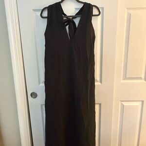 Zara Black charcoal Backless Dress